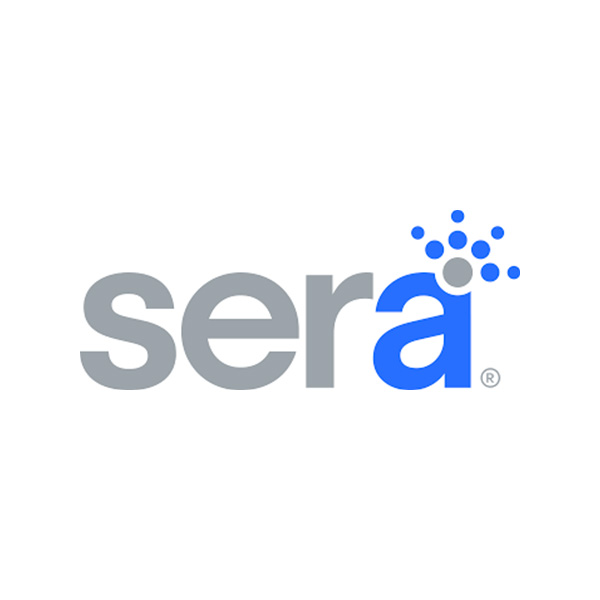 Sera logo with blue accent