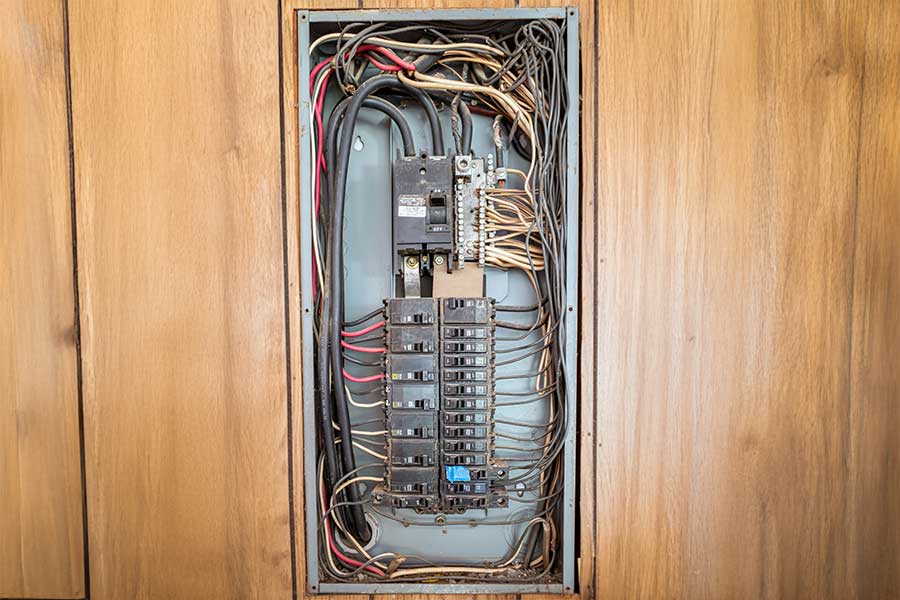 Residential electrical breaker panel